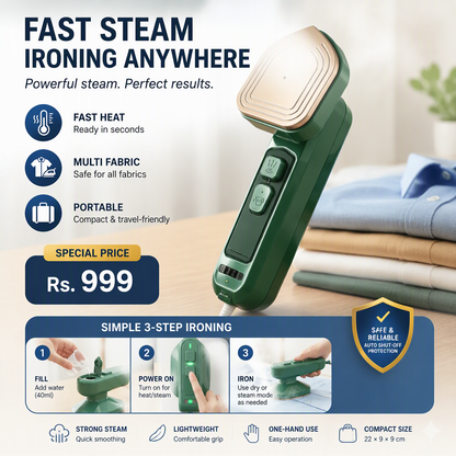 2-in-1 Handheld Steam Iron for Clothes